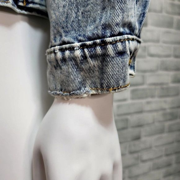 Vintage 90s Canyon River Blues Size L Acid Wash Denim Jean Jacket - Picture 6 of 11